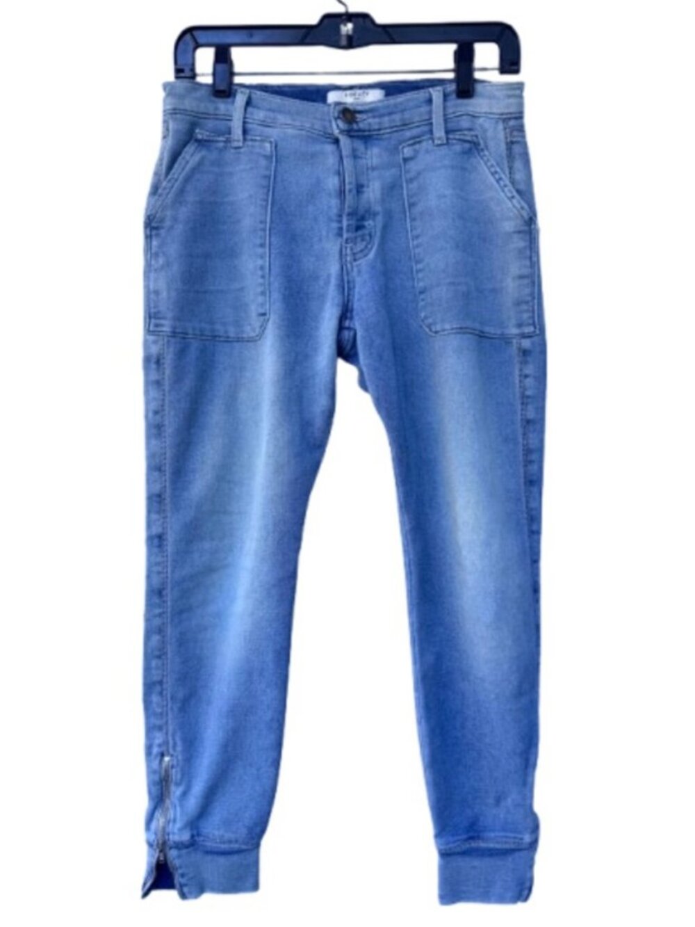 Fidelity Denim utility inspired slim denim pants washed denim women's size 26